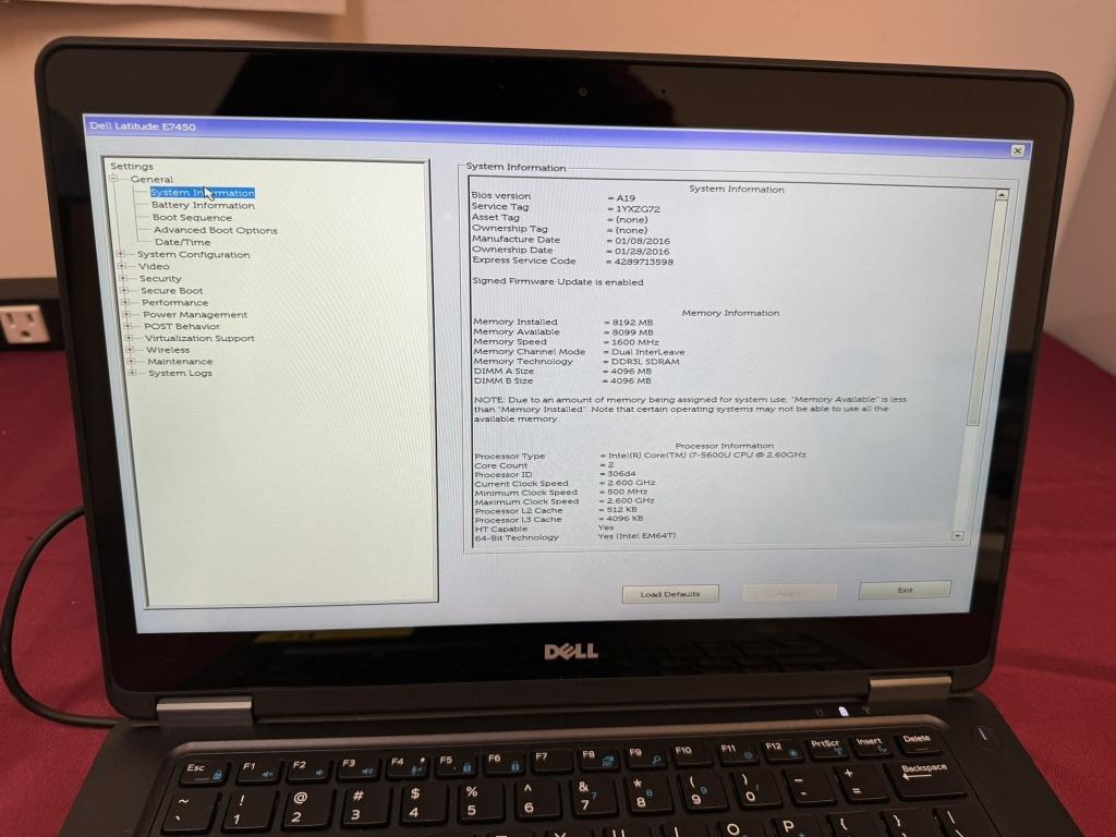 Dell Latitude E7450 14" Core i7,8GB RAM 128GB SSD