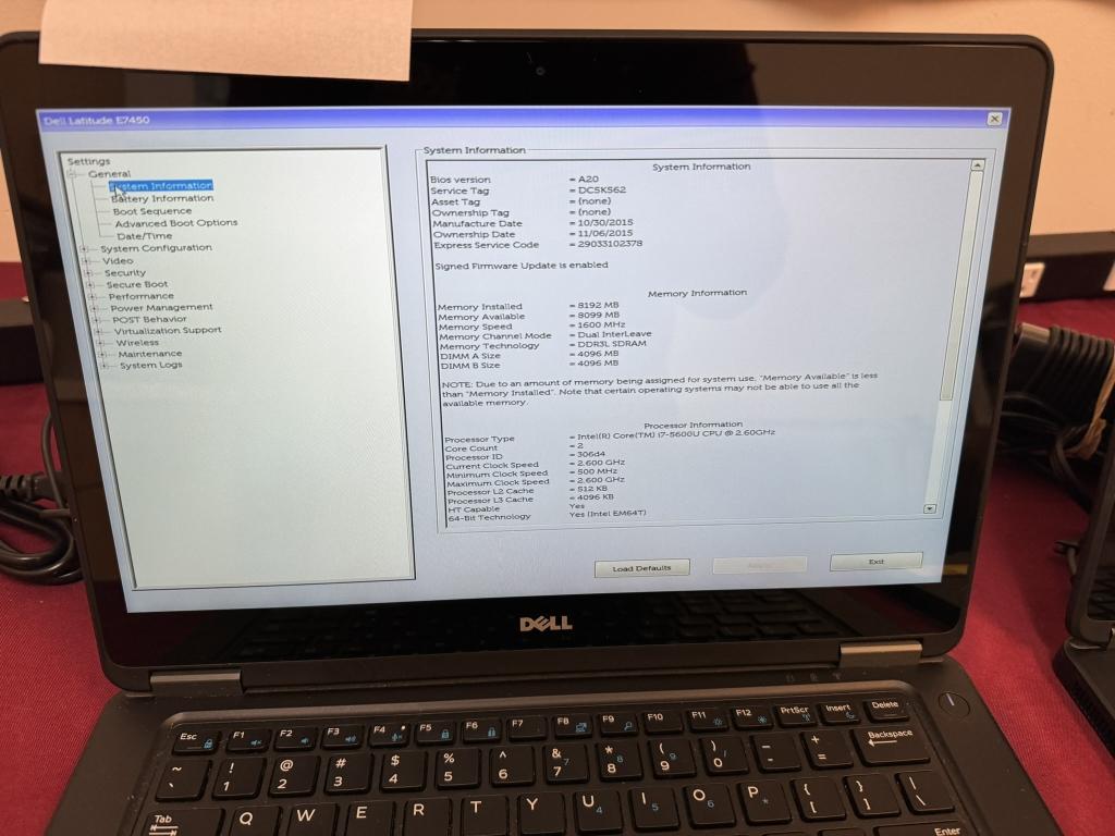 Dell Latitude E7450 14" Core i7,8GB RAM 128GB SSD