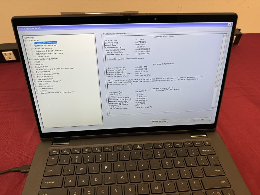 Dell Latitude 7410, i7 10th, 16GB RAM, 512GB SSD