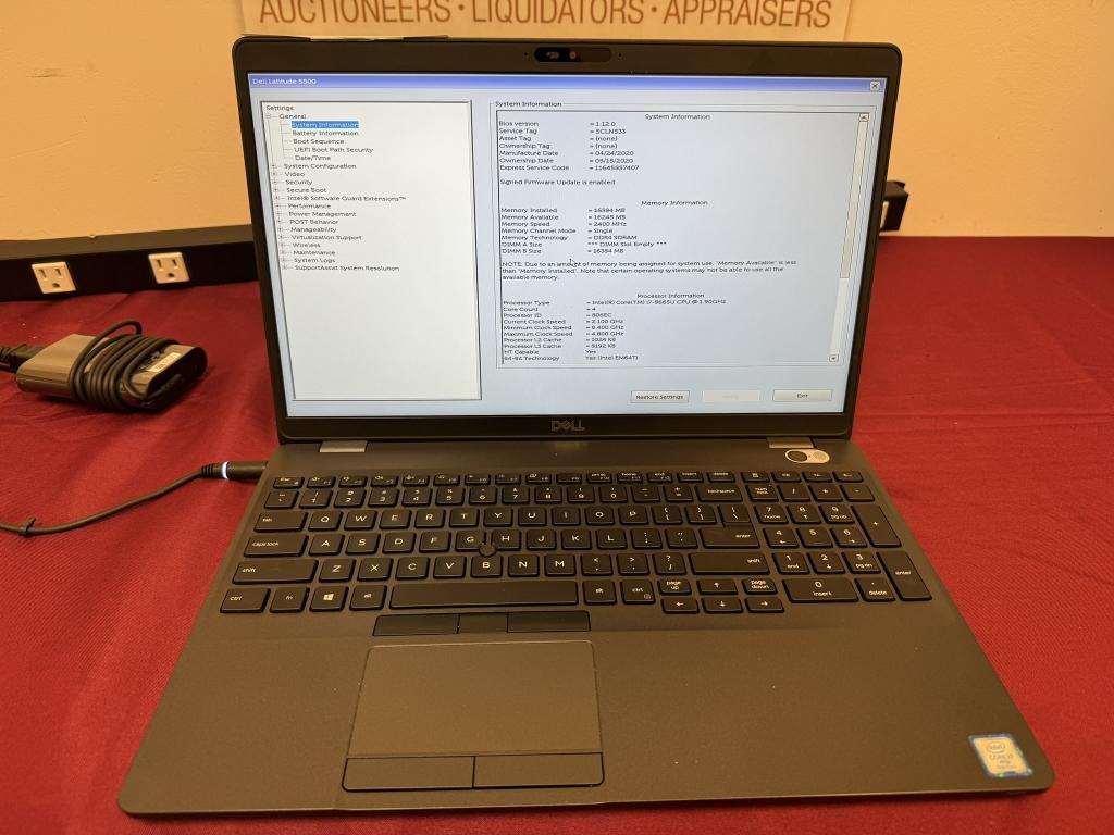 Dell Latitude 5500 Laptop i7-8665U 16GB 512GB SSD