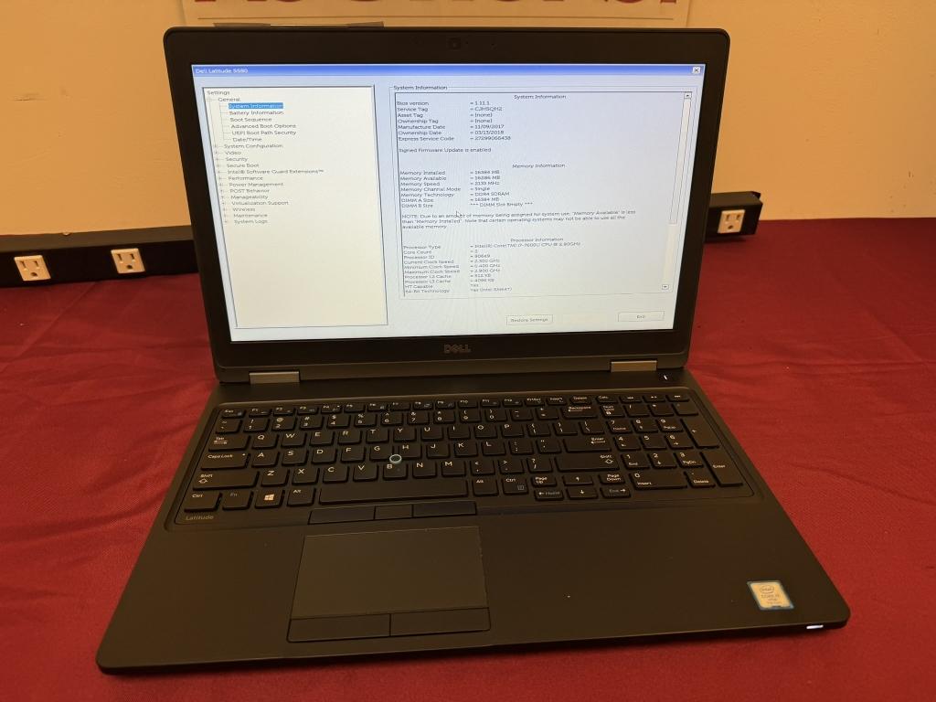 DELL LATITUDE 5580 CORE i7-7th 16GB RAM 512 SSD