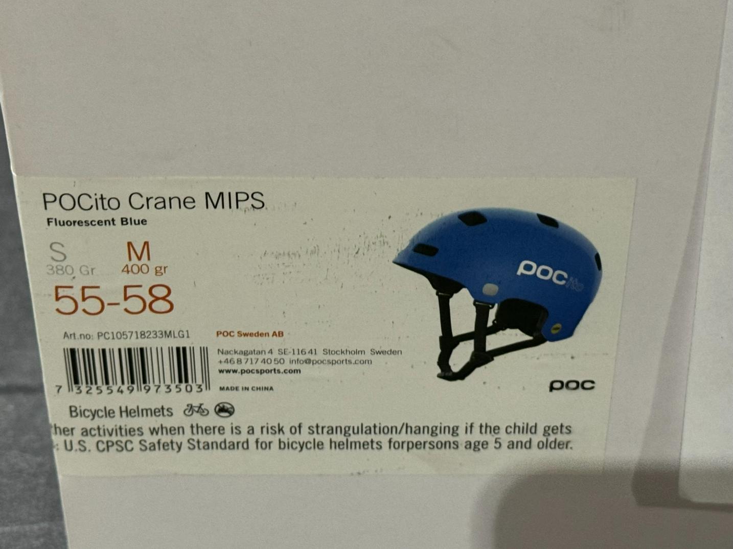 POC POCITO CRANE MIPS HELMET (NEW IN BOX)