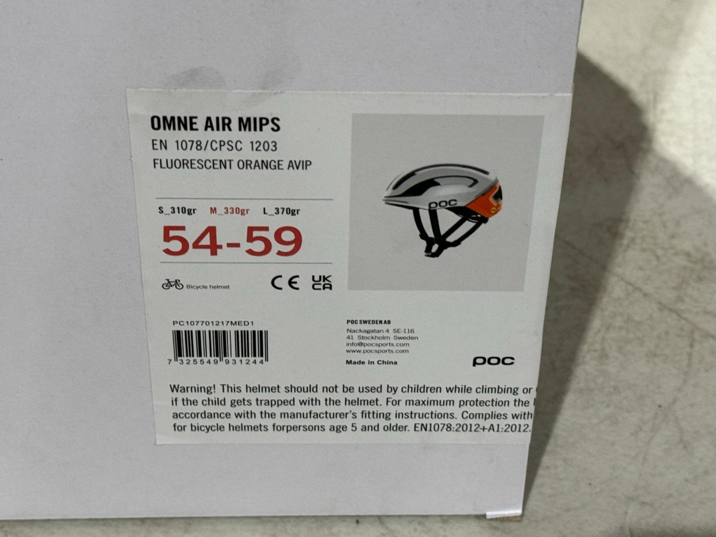 POC OMNE AIR MIPS HELMET (NEW IN BOX)