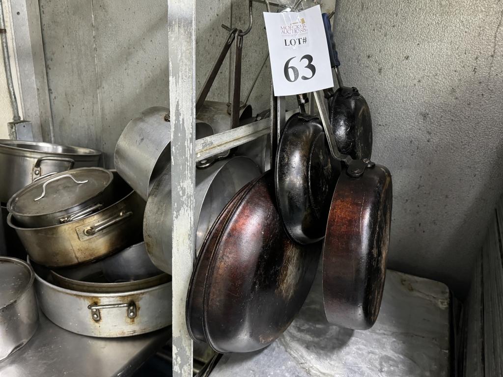 COMMERCIAL POTS AND PANS (VARIOUS SIZES)