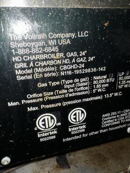 VOLLRATH 24" CHAR BROILER (GAS) 4 BURNER GRIL