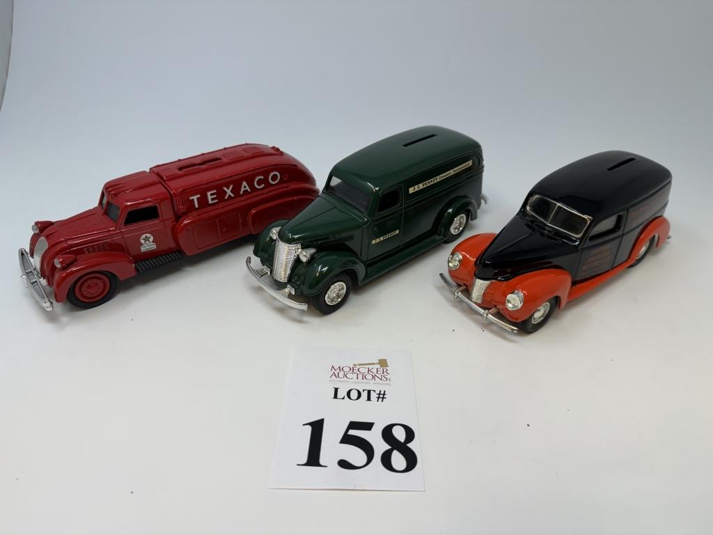 ERTL DIECAST PIGGY BANKS WITH KEYS