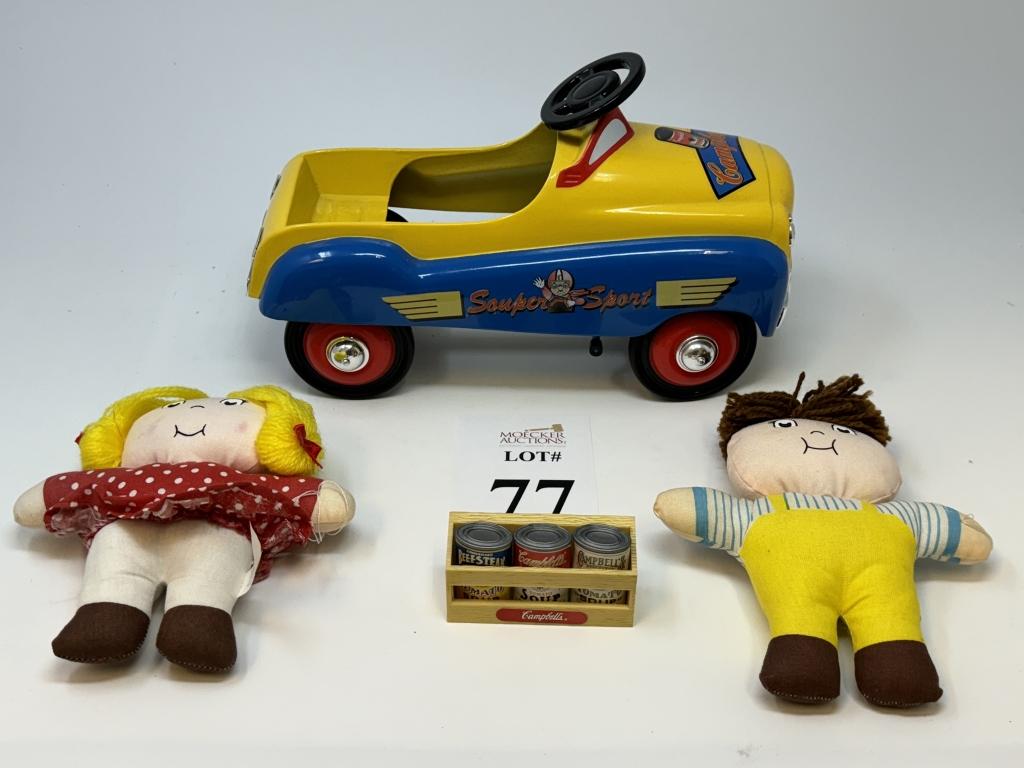 XONEX DIECAST CAMPBELL'S SOUP PEDAL CAR