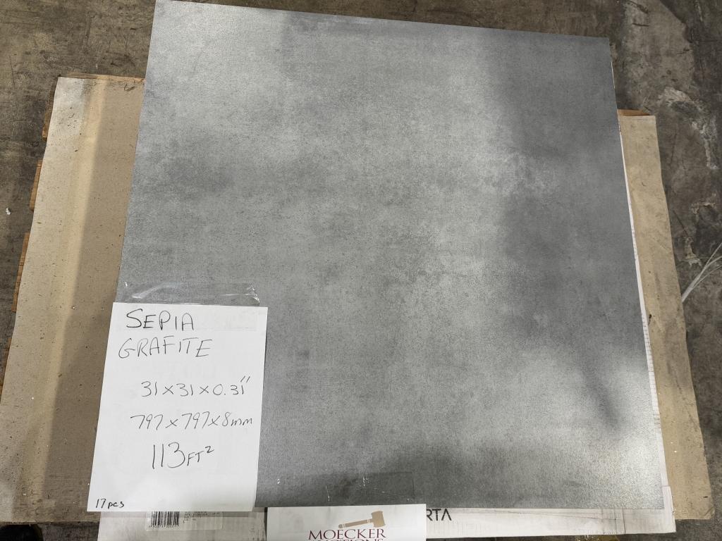 PALLET OF SEPIA GRAFITE =SQ FT 113