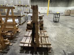 WOOD TILE RACK, 51"W X 59"H