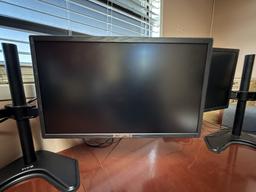 SCEPTRE 22" MONITORS ON DUAL DESKTOP STAND