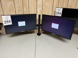 SCEPTRE 22" MONITORS ON DUAL DESK MOUNT STAND