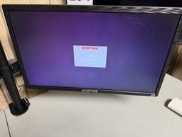 SCEPTRE 22" MONITORS ON DUAL DESK MOUNT STAND