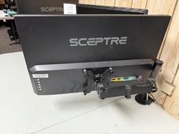SCEPTRE 22" MONITORS ON DUAL DESK MOUNT STAND