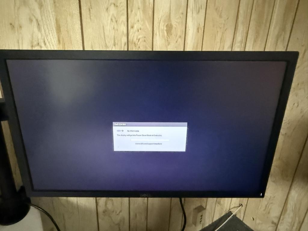 DELL 24" MONITORS ON DUAL DESK MOUNT STAND