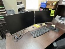 (2) 24" LCD MONITORS WITH MOUSE AND KEYBOARD