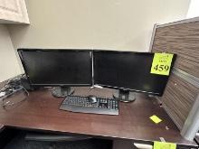 (2) 24" LCD MONITORS WITH MOUSE AND KEYBOARD