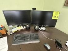 (2) 22" LCD MONITORS WITH MOUSE AND KEYBOARD