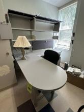 MODULAR WORKSTATION WITH OFFICE CHAIR, BOOKCASE