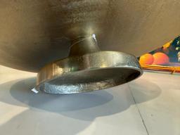 PLATE ON BASE AGED GOLD