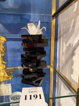 CRYSTAL JENGA VASE BLACK