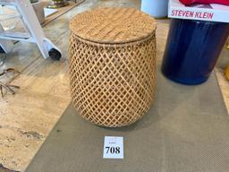 HANDCRAFTED RATTAN STOOL