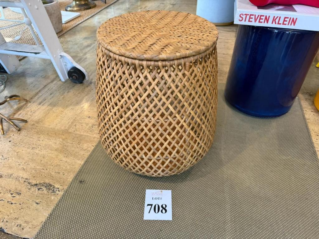 HANDCRAFTED RATTAN STOOL