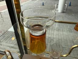 ONE AMBER SIDE UP GLASS