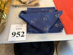 EVIL EYE PRINTED LINEN NAPKINS SET (BLUE)