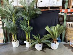 LOT CONSISTING OF (4) ASSORTED FAUX POTTED PLANTS