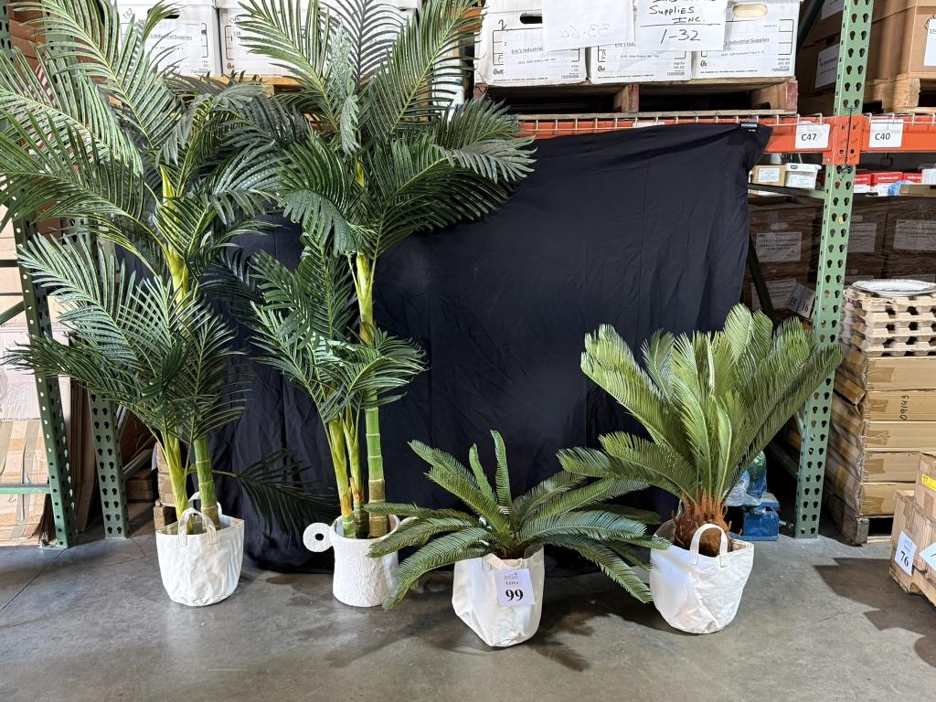 LOT CONSISTING OF (4) ASSORTED FAUX POTTED PLANTS
