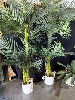 LOT CONSISTING OF (4) ASSORTED FAUX POTTED PLANTS