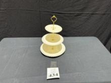 CERAMIC 3 TIER SERVING TRAY TOWER