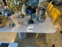 ROBERTA SCHILLING GLASS TOP DINING TABLE