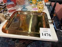 ZODAX POLISHED BRASS SERVING TRAY (GOLD)