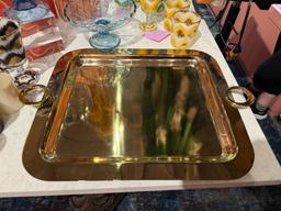 ZODAX POLISHED BRASS SERVING TRAY (GOLD)