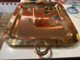 ZODAX POLISHED BRASS SERVING TRAY (GOLD)
