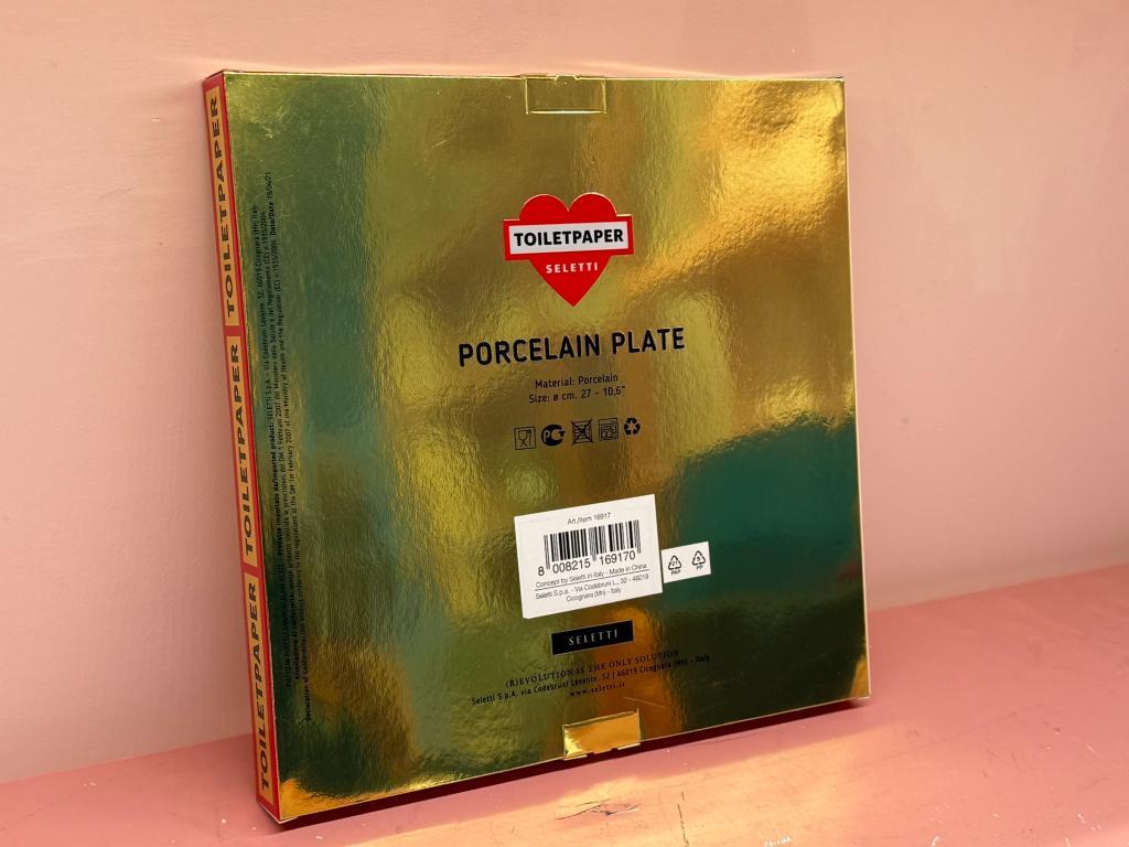 SELETTI TIOLETPAPER DINNER PLATE (REVOLVER)