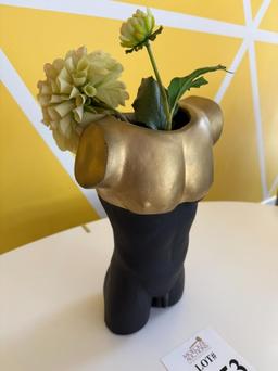 SOPHIA VASE TORSO MAN XL (BLACK/GOLD)