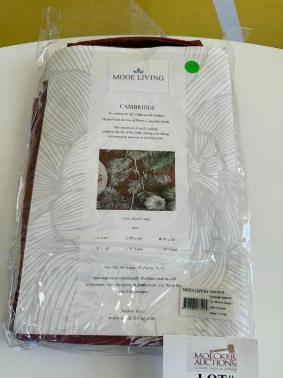 MODE LIVING CAMBRIDGE TABLECLOTH 70" X 128"