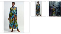 DIEGO BINETTI PASSI MULTIP PRINT BLUE DRESS SIZE L