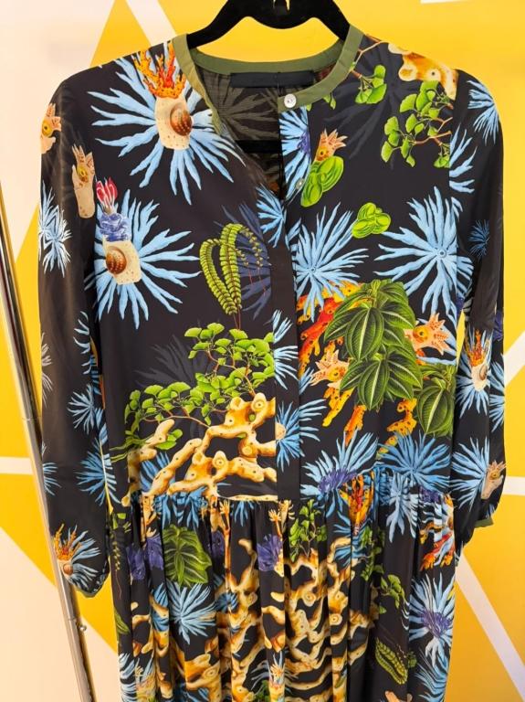 DIEGO BINETTI PASSI MULTIP PRINT BLUE DRESS SIZE S
