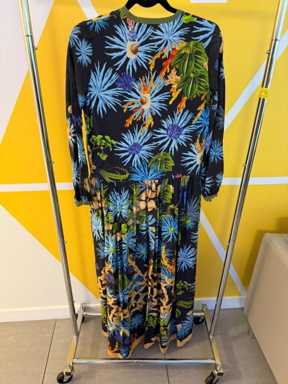 DIEGO BINETTI PASSI MULTIP PRINT BLUE DRESS SIZE S