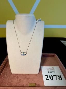 CHAKARR SILVER CIRCLE STUD NECKLACE