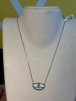 CHAKARR SILVER CIRCLE STUD NECKLACE