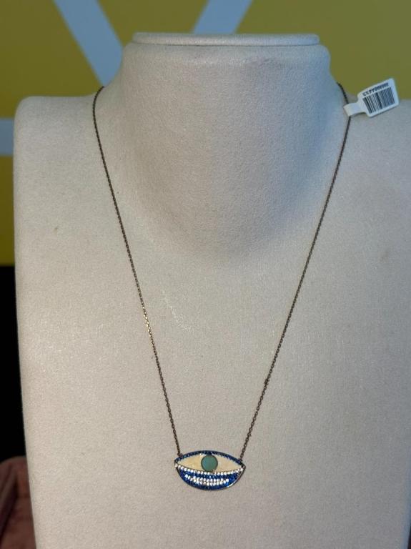 CHAKARR SILVER CIRCLE STUD NECKLACE