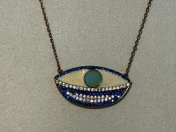 CHAKARR SILVER CIRCLE STUD NECKLACE