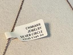 CHAKARR SILVER CIRCLE STUD NECKLACE
