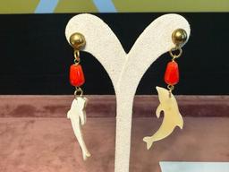 DOLPHIN DANGLE EARRINGS