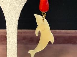 DOLPHIN DANGLE EARRINGS
