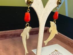 DOLPHIN DANGLE EARRINGS